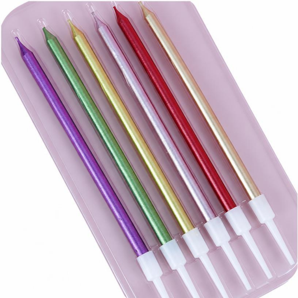 Bougie d'Anniversaire,6 Couleurs, 13.5*0.5CM,Anniversaire,Fête,Décoaration – image 5