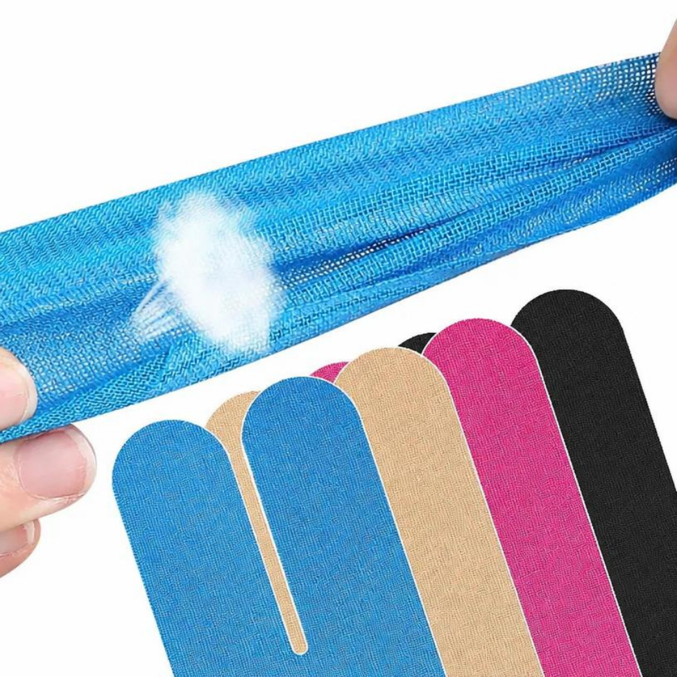 Lot de 5 Bandes de Kinésiologie Prédécoupées pour Cheville, Bande élastique et Imperméable pour Peau Bande de Kinésiologie Soulagement Douleur et Accessoires Soutien Pré-Découpées pour Cheville – image 3