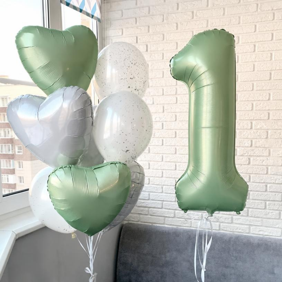 Lot de 4 Ballons en Forme de Numéro 1,Anniversaire,Fête,Décoaration – image 2