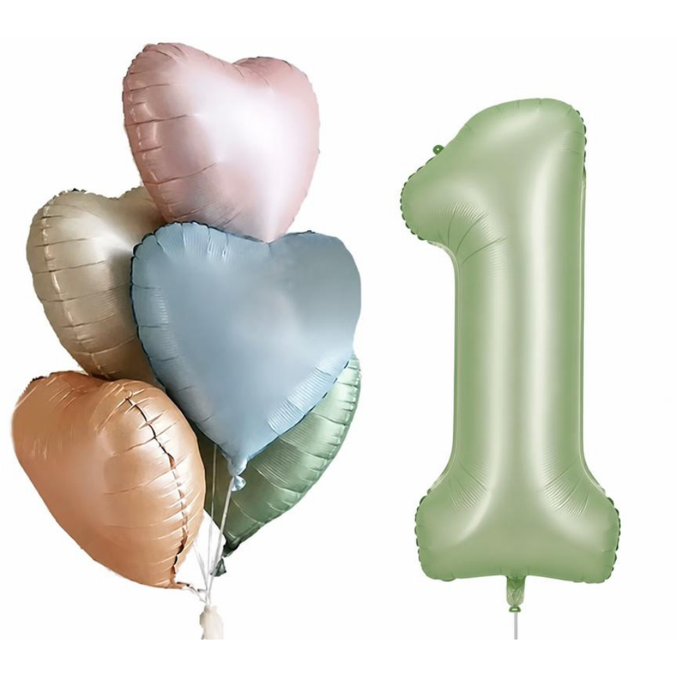 Lot de 4 Ballons en Forme de Numéro 1,Anniversaire,Fête,Décoaration – image 4