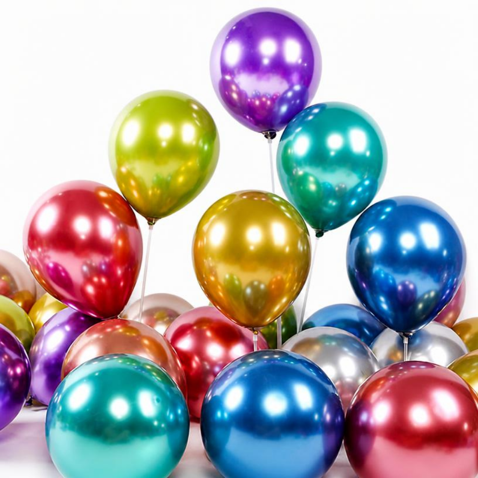 Lot de 100 Ballons de Mariage Rond de 10 Pouces en Latex Naturel Chromé,pour Fête d'Anniversaire,Mariage,Décoration,100 pcs – image 3