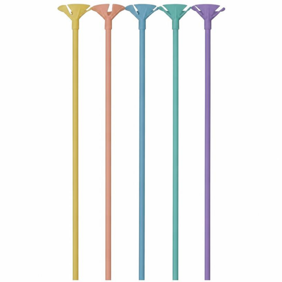 Lot de 50 Bâtons de Ballon en Plastique Coloré de 42 cm, Simple, pour Mariage, Anniversaire, Fête, Décoration de Ballons Gonflables – image 5