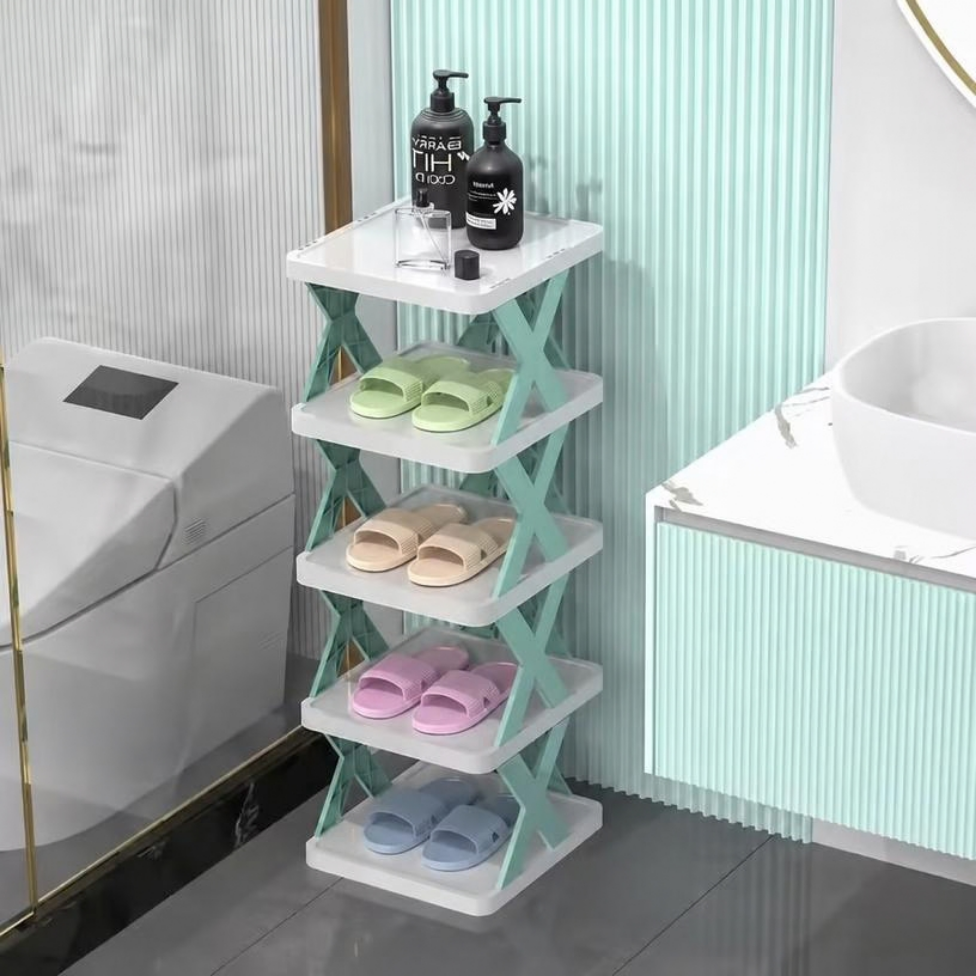 Organisateur de Rangement pour Chaussures Empilable en Forme de X, Armoire de Présentation de Chaussures – image 3