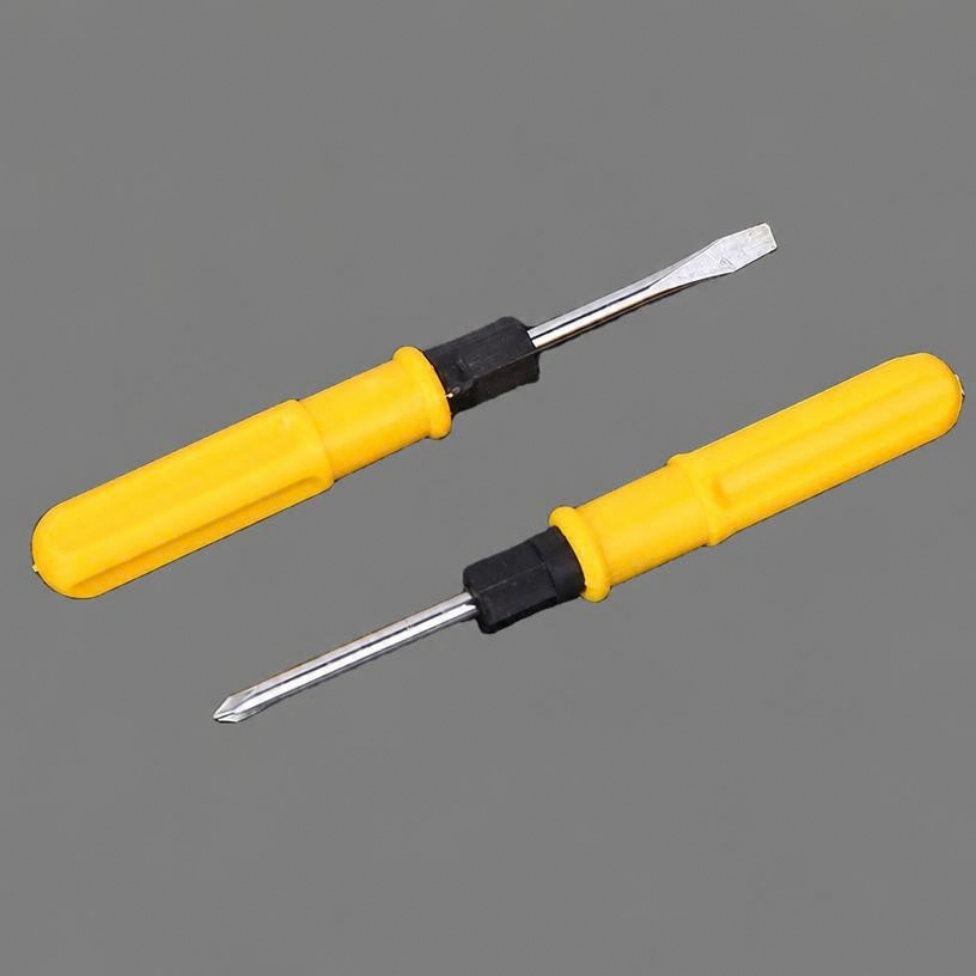 Tournevis à Double Tête à Poignée Jaune Puissant et Plat,Bricolage – image 5