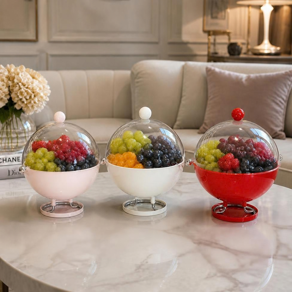 Plateau à Fruits Écologique de Luxe, Boîte à Rangement Moderne,pour Fruits,Bonbons,Fruits Secs