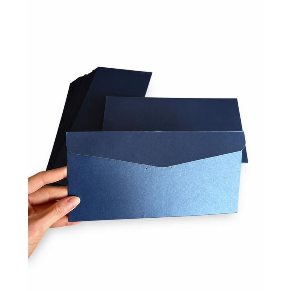 Lot de 10 Enveloppes 220*110mm Élégantes pour Lettres Invitations Cartes de Vœux Mariage Anniversaire Documents Factures