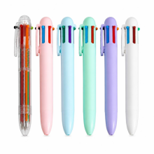 Stylo à Bille mignon de Dessin Animé avec 6 Couleur, Stylo Rétractable Multicolore Créatif pour Étudiants