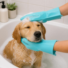 Gant de Nettoyage en Silicone pour Animaux